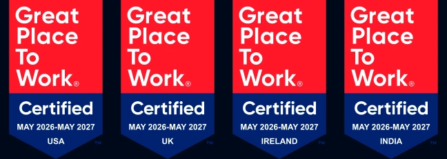Great Place to Work Certified in the US, UK, Ireland and India