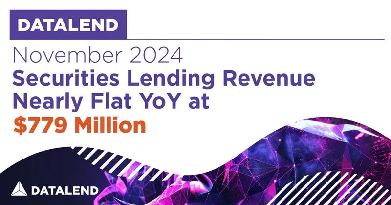 DataLend: November 2024 Securities Lending Revenue Nearly Flat YoY at $779 Million